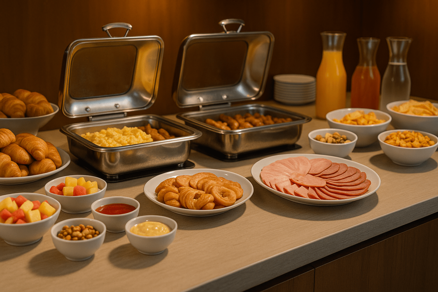 Buffet y bebidas premium