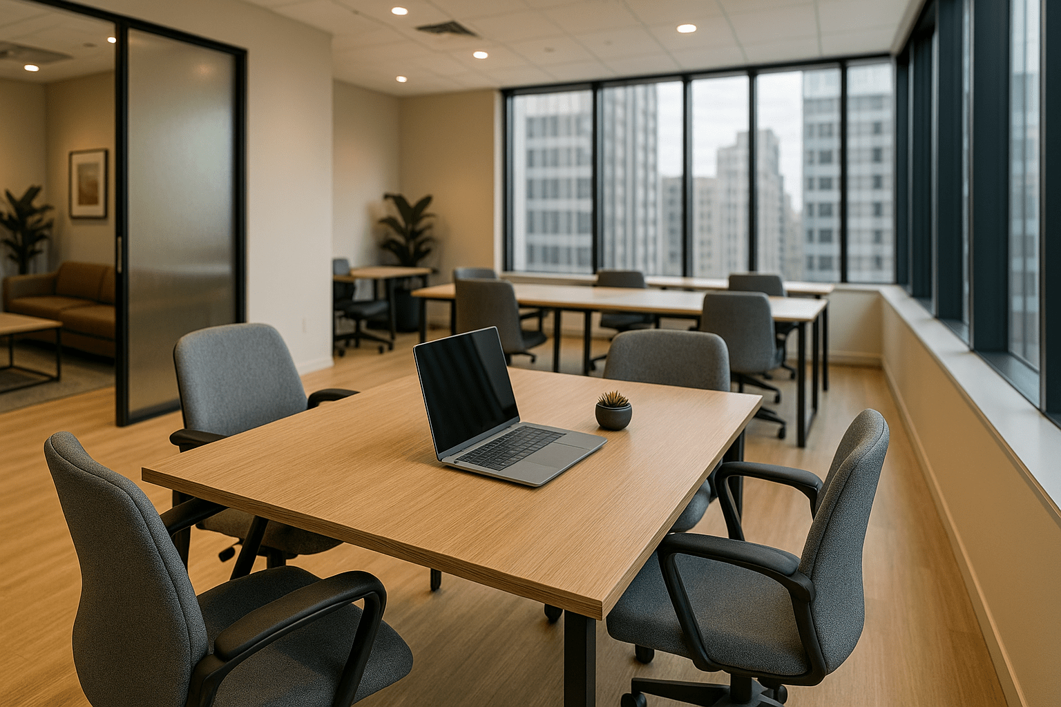 Sala empresarial con Wi-Fi rápido